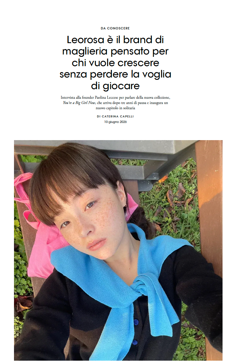 Leorosa, article: Vogue Italia, Leorosa (thumbnail)