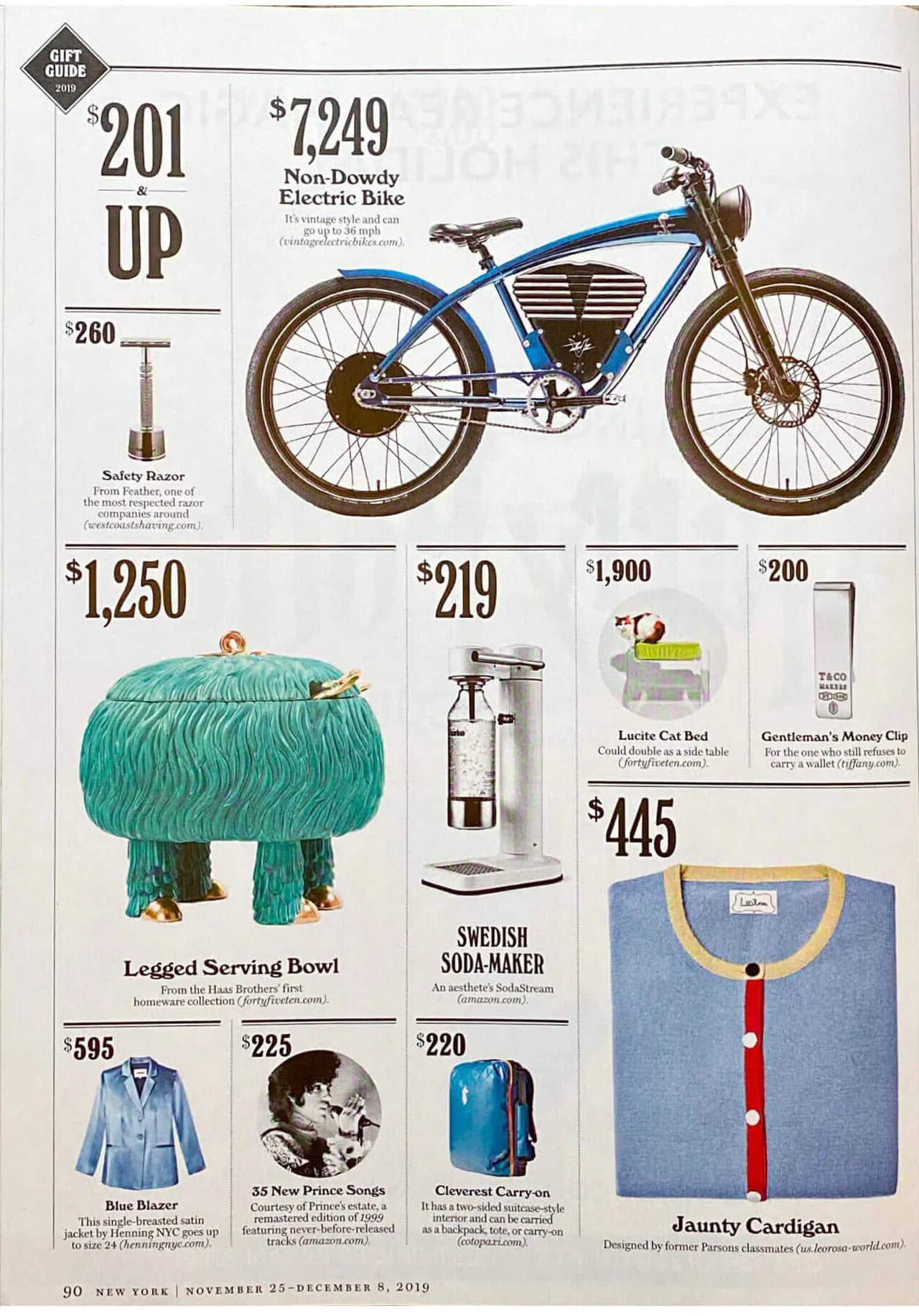 LEOROSA, article: NEW YORK MAGAZINE, GIFT GUIDE (fig. 1)